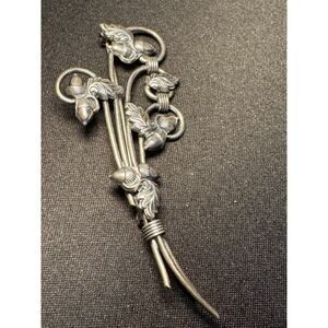 Vintage Danecraft Sterling Silver Acorn Brooch
